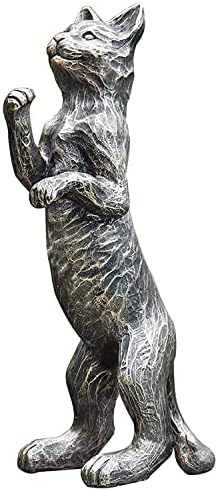 BRECK'S Standing Cat Statue Decorative Figurine Indoor Outdoor Home Decor Garden Yard Lawn Animal Sculpture Decorations by BRECKS