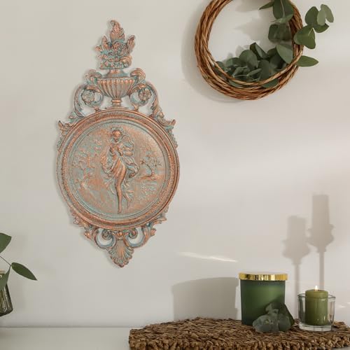 Sungmor Copper Cast Iron Wall Plaque -Classical Lady Relief in French Style - Image 5
