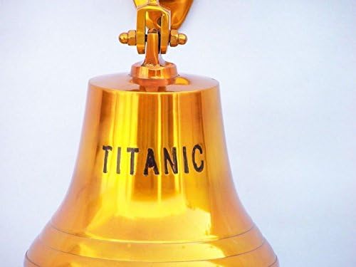 Hampton Nautical BL-2019-11BR-T Brass Plated Titanic Ship's Bell 15" - Nautical Decor - Nautical Home Decoration - Image 2