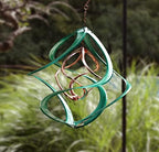 Red Carpet Studios The Original Cosmix Deluxe Helix Wind Spinner, Medium 14-Inch, Double Green & Copper - Image 6