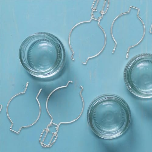 Mason Jar Hangers 10 Pcs Accessories Sealing Can Buckle Wire Clamps Jar Locking Stainless Steel Handle In Design For Hanging Bottle - Image 5
