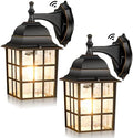 Brightever Dusk to Dawn Outdoor Wall Light Fixture, Waterproof Exterior Wall Lantern Porch Light with Photocell Sensor, Modern Bronze Outside Wall Sconce with E26 Socket for House Garage, 2-Pack by Brightever