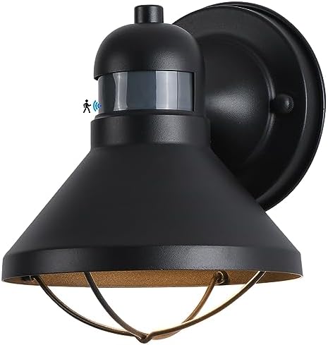 LONEDRUID Dusk to Dawn Motion Sensor Outdoor LED Porch Wall Light Fixture by LONEDRUID