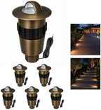 Gardenreet Mini Brass Low Voltage Well Light, 12V Beacon-Top, IP65, 6Pk by Gardenreet