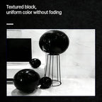 1 Pcs Gazing Ball, Stainless Steel Garden Mirror Globe, Polished Ornament Sphere, Hollow Floating Reflective Hemisphere, Home Outdoor Pond, Black(Size:9.84 in/25 cm) - Image 2