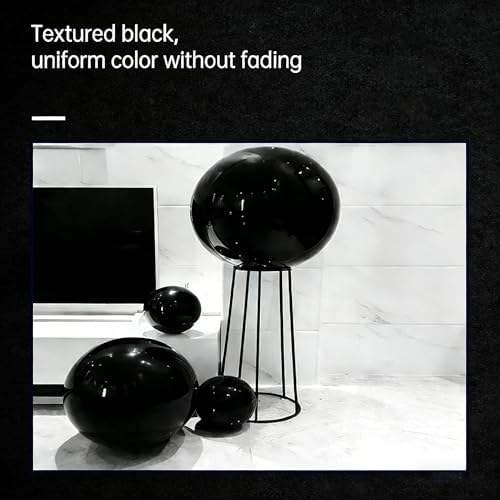 1 Pcs Gazing Ball, Stainless Steel Garden Mirror Globe, Polished Ornament Sphere, Hollow Floating Reflective Hemisphere, Home Outdoor Pond, Black(Size:11.81 in/30 cm) - Image 2