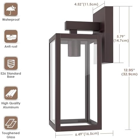 MAXvolador Outdoor Wall Light Fixture, Exterior Waterproof Wall Lantern - Image 6