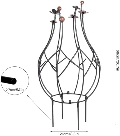 Obelisk Trellis Garden - 27" Metal Climbing Support for Vines - Image 2