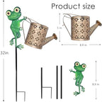 Solar Watering Can with Cascading Lights Outdoor Garden Decor, Frog Shaped Hook Gardening Gifts for Mom Women Grandma Birthday, Solar Lights for Garden Decorations Patio Yard Lawn Backyard - Image 6