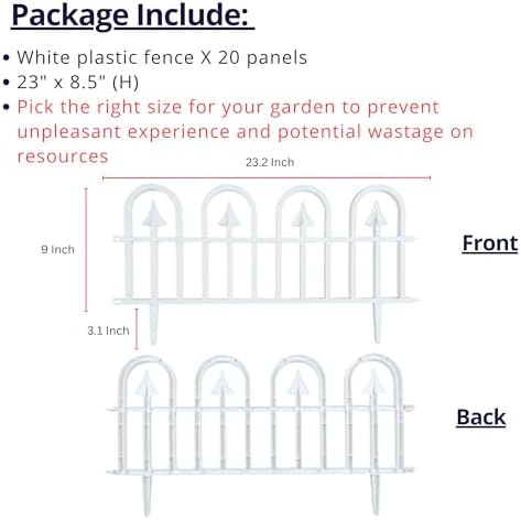 LaLaGreen Landscape Edging Panels (24in, 20 Pack) Garden Border Flower Fence - Image 2
