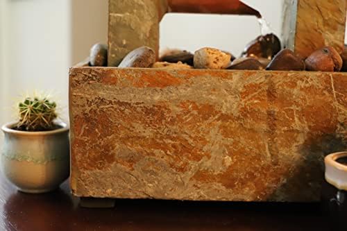 Kenroy Home Spillway Rustic Indoor Table Fountain, Slate and Copper, 19 Inch Height, 10 Inch Width, 6 Inch Depth - Image 6