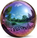 Lulu Decor, Rainbow Stainless Steel Gazing Mirror Ball Size 14, Smooth Reflective Shiny Garden Decoration Globe by LuluDecor