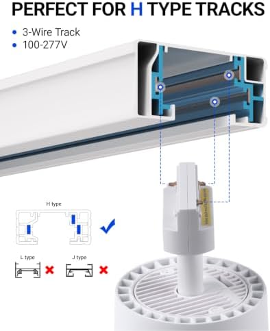 Barrina TR40C Track Grow Light, 5000K 3 x 40W, Full Spectrum, White Cover - Image 6