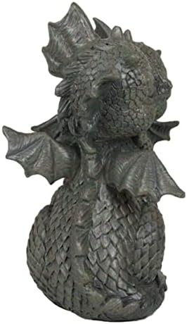 Ebros Gift Mini Fiery Romance Hatchling Dragon Lovers Garden Figurine Faux Stone Resin Finish 4.75" H Dragon Hugs Home Decor Dungeons and Dragons Fantasy Art - Image 5