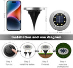 DUUDO 4.6in Solar Lights Outdoor, Solar Garden Outdoor Waterproof Pathway Lights Bright In-Ground Light Outdoor Lighting Decor for Lawn, Patio, Yard, Driveway, Step and Walkway White Light 16pack - Image 3