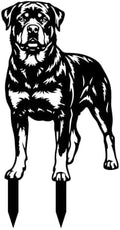 Dog Metal Garden Stake - Weatherproof Dog Silhouette Yard Art, Decorative Outdoor Sign for Lawn & Patio, Heartfelt Gift for Soft Rottweiler Lovers(Stand,10") by VORISCAPE