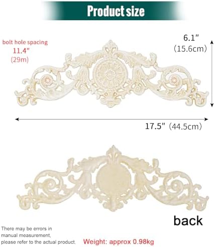 Sungmor Vintage White Cast Iron Wall Decor -17.5in Scroll and Floral Design - Image 5