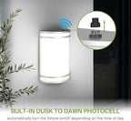 ASD LED Outdoor Wall Sconce, Dusk to Dawn 3000K 4000K 5000K Nickel - Image 3