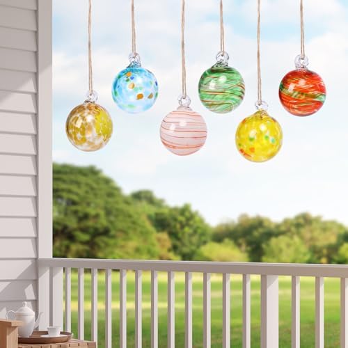 VCUTEKA Hanging Garden Gazing Balls, Glass Witch Ball for Outdoor Decor, 3" - Image 6