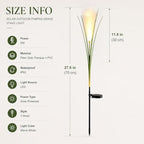 Solar Pampas Grass Stake Light, 27.6″ 5W Warm LED for Garden Beds - Image 2