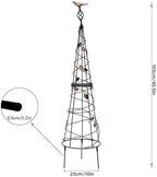Garden Obelisk 41" Metal Trellis - Sturdy Support for Roses & Vines - Image 2