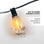 Achin 100FT Outdoor String Lights LED Dimmable Patio Lights String Waterproof with 50+3 Shatterproof Bulbs ST38 Vintage String Lights for Outside Gazebo Bistro Lights, 2200K Warm White - Image 4