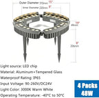 Low Voltage Landscape Uplights, Outdoor Waterproof Tree Ring Lights - Image 2