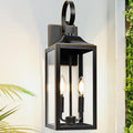 19" Large Outdoor Wall Lights Modern Front Porch Lantern Wall Mount 2-Light by Yolsunes
