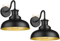 Dusk to Dawn Outdoor Barn Lights Outdoor Wall Sconces Farmhouse Exterior Wall Mount Light Vintage Outside Lighting Fixture Industrial Black Lanterns for Porch Garage Shed Patio, 2 Pack by Diyel