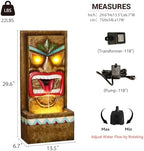 Sunlinua 30H Tiki Outdoor Water Fountain with Soothing Water Sounds - Image 3