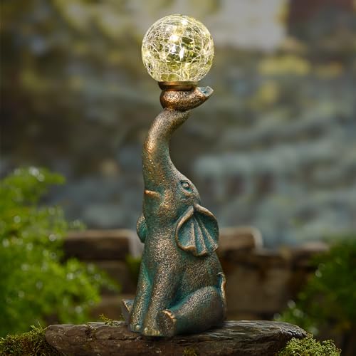 Solar Outdoor Elephant Statue Gifts Garden Decoration Light - Image 2
