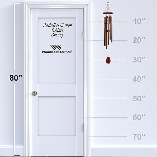 Woodstock Wind Chimes for Outside, Garden, Patio, Porch and Outdoor Decor (32") Pachelbel Canon Chime Bronze Wind Chime Gifts (PCCB) - Image 3
