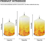 Cozeyat 3Pack Timer Flameless LED Candles, Long Lasting Battery Operated Tea Light with Timers, Fallen Leaf Design 4/6H Timers Flameless Candles with Remote for Wedding Table Decor - Image 6