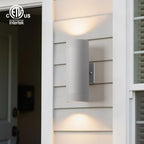 mirrea 12" Modern Outdoor Porch Light in 2 Lights, 2 Pack, Metallic Gray - Image 4