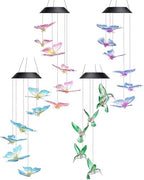 Suzile 4 Pcs Color Changing Solar Wind Chimes, Colorful Butterfly by Suzile