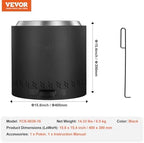VEVOR 15.8 inch Smokeless Fire Pit Stove Bonfire, Wood Burning Fireplaces with Removable Ash Pan, SUS430 Stainless Steel Inner Portable Outdoor Firepit,for Outdoor Patio Camping High 15.4 inch - Image 7