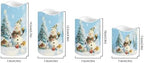 Christmas Snowman Flameless Candles with Timer and Remote Christmas Candles Battery Candles Flickering Set of 4 Indoor Christmas Decorations for Home Fireplace Dining Room - Image 2