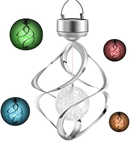 AMWGIMI Solar Wind Chimes LED Colour Changing Hanging Lights, 2 Pack - Image 5