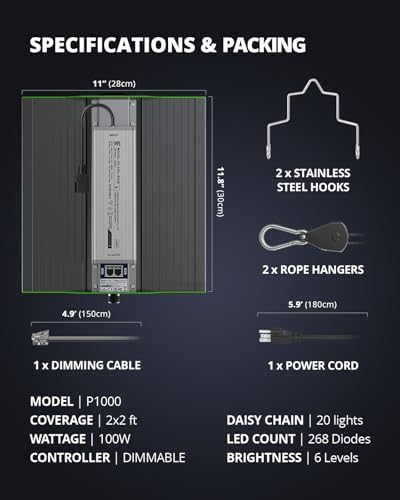 100 Watt LED Grow Light for Seed Starting Vegetables Bloom, Plant Lights - Image 6