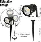 LED Landscape Spotlights Low Voltage 5W 12V 24V Garden Pathway Lights Waterproof IP66 Warm White Walls Trees Flags Outdoor Landscape Lights with Stakes - Image 2