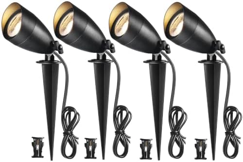 LITFIT 4Pack Low Voltage Landscape Spotlight,12v Outdoor Uplight Waterproof by LITFIT