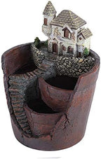 Succulent Plant Pot Container Herb Flower Basket Planter Home Garden Decor, Sky Garden Planter Herb Flower Cactus Succulent Plant Resin Pot Box Container(Cottages) - Image 6