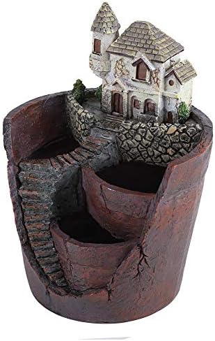 Succulent Plant Pot Container Herb Flower Basket Planter Home Garden Decor, Sky Garden Planter Herb Flower Cactus Succulent Plant Resin Pot Box Container(Cottages) - Image 6