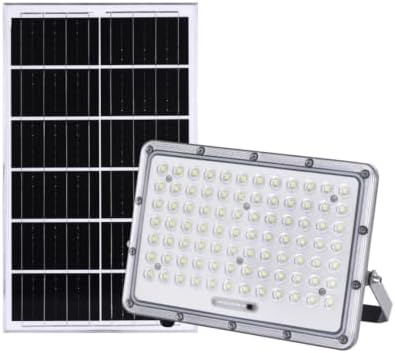 Solar Flood Light, 50W Flood Wall Lights with Remote Timer for Garden Garage by Unknown