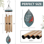 ASTARIN Custom Cardinal Memorial Wind Chimes, 35" Sympathy Gifts Wind Chime for Loss of Mom Dad Sister Son, Personalized Name Date Bereavement Condolence Gift for Outside, Produced in Texas - Image 3
