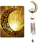 Moon Wind Chimes Solar Outdoor, Mother's Day Wind Chime Gift for Mom, Women, Grandma, Garden Courty ard Lawn Decor, Thanksgiving Gifts, Moon Gifts, Wind Chimes for Outside by JOBOSI