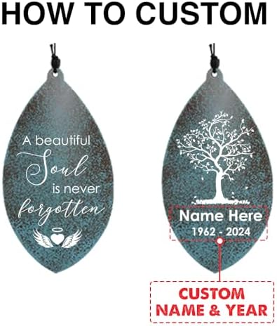 Personalized Memorial Wind Chimes, Gifts for Loss of Loved One, Sympathy Wind Chime for Loss of Dad/Mom, 36inch Mourn Wind Chimes, Garden Decor Outside - Image 6