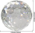 Clear Glass Crystal Ball Prism Suncatcher Rainbow Maker, Crystals Prisms for Window, Feng Shui, Home Office Garden Decoration (150mm/5.9inch) - Image 4
