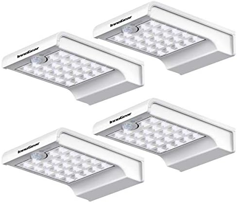 InnoGear 24 LED Solar Gutter Lights Outdoor Motion Sensor Wall Light, 4 Pcs by InnoGear