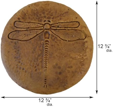 Solid Rock Stoneworks Round Dragonfly Stepping Stone- Autumn Wheat - Image 3